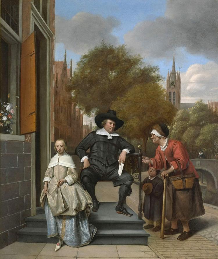 Intolerance. Spinoza levede i Amsterdam, der havde en jødisk ghetto, var et driftigt handelscentrum. Jan Steens maleri fra 1655 skildrer skellet mellem rig og fattig. 
