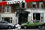 Udbrændt. Branden var voldsom i solariet på Nøjsomhedsvej i februar 2008. Hele facaden blæste ud, og der skete skader på bygningen for cirka 4 millioner kroner. (Arkivfoto) 