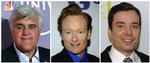 vindertid. Jay Lenos show klarede sig ikke i den bedste sendetid. Det får konsekvenser for værterne Conan O'Brien (i midten) og Jimmy Fallon (til højre). 