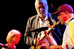 Jesper Thilo og Magnus Hjort Trio spillede blues på den gode gammeldags måde. Her ses Thilo sammen med Marie Louise Schmidt (tv.) og Hans Ulrik (th.) til Jazzfestivalen 2009. 