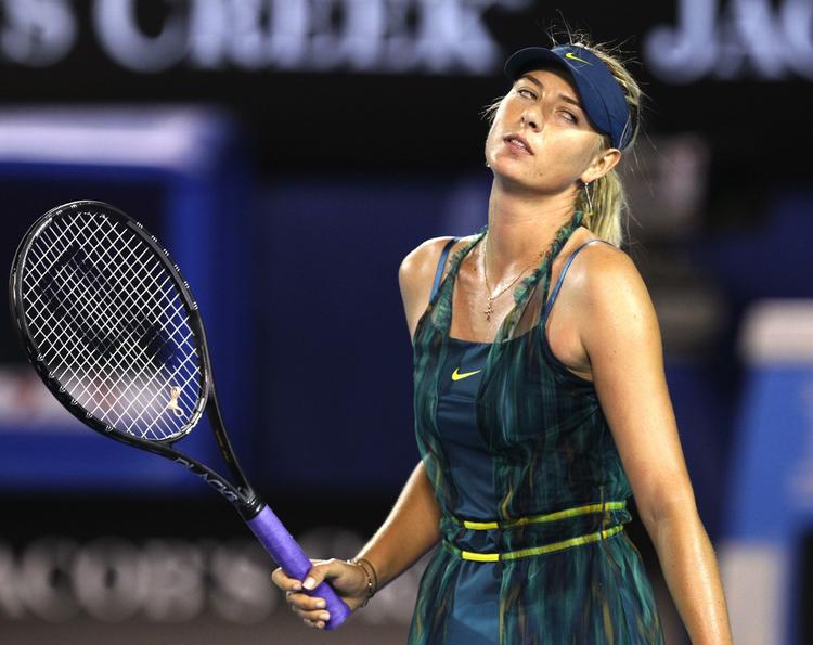 Taber. Maria Sharapova med alt andet end vinderatitude. 