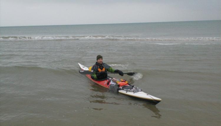 STÆDIGHED. Erik Jørgensen har i dag rundet toppen af Danmark. Nu venter Jyllands østkyst, Øresund og Sydhavsøerne. Foto: Privat 