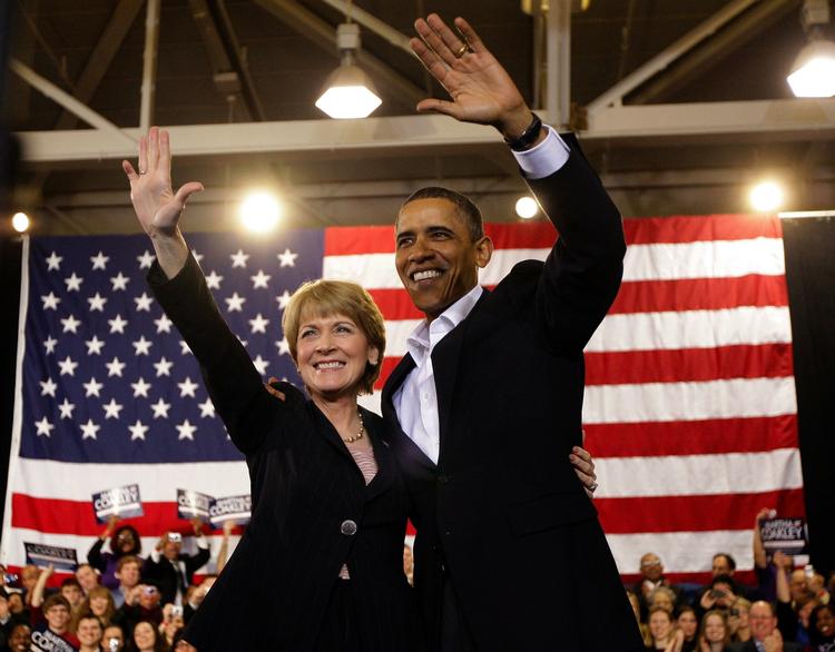 Senatvalg. Præsident Obama stødte søndag til den demokratiske kandidat Martha Coakleys valgkampagne i Massachusetts. 