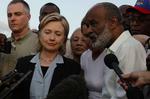 TAK. Haitis Præsident, Rene Preval, takkede i aftes blandt andre USA's udenrigsminister, Hillary Clinton, på CNN. 