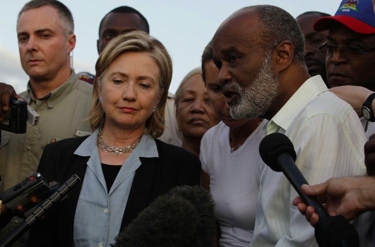 TAK. Haitis Præsident, Rene Preval, takkede i aftes blandt andre USA's udenrigsminister, Hillary Clinton, på CNN. 