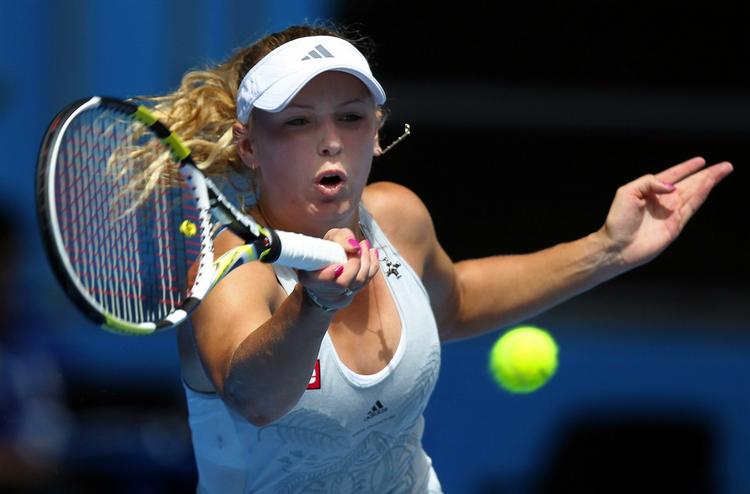 Flugtstærk. Ved nettet var Caroline Wozniacki stort set fejlfri, da hun vandt over Aleksandra Wozniak. 