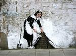 Husmure. Er street art kunstneren Banksys yndlingslærred, og sådan her kunne et Banksykunstværk se ud. Her er vi i Camden i London. Foto fra Flickr/CreativeCommons 