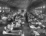 Pandemi. Influenzasyge, samlet på et nødhospital ved Fort Riley i den amerikanske stat Kansas under den spanske syges hærgen i 1918. 