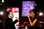 Samarbejde. Bono og Rihanna optrådte sammen med Jay-Z og The Edge på nummeret 'Stranded (Haiti Mon Amour'). 