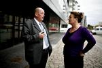 Kombattanter. Harald Børsting slog i 2007 Tine Aurvig-Huggenberger i kampen om at blive formand for LO. Siden fulgte en kamp om hendes pension, og striden er nu endt i retten. (Arkivfoto) 