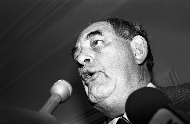 Juristen og politikeren Mogens Glistrup fungerede som rejsekongen Simon Spies' ven og skatterådgiver i 1960'erne og 1970'erne. Arkivfoto. 