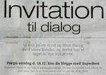 Med denne annonce bedyrede SuperBest i november, at de ville åbne en blog. Nu er den lukket igen. 
