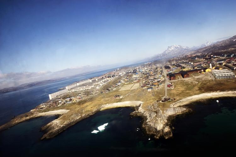 The Greenland capital Nuuk where the central hospital is preparing to treat people who inhaled toxic fumes. Archive. 