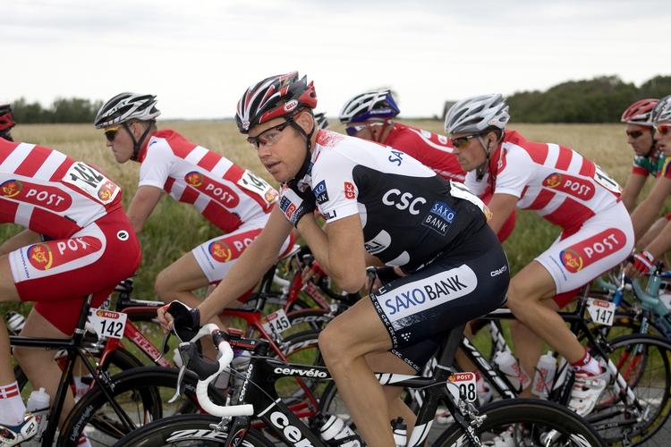 jobskifte. Michael Blaudzun ses her 2008 som rytter for Team Saxo Bank. Nu bliver danskeren leder for Team Designa-Køkken Blue Water. Arkivfoto. 