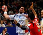 gigant. Nikola Karabatic var kampens store spiller, da Frankrig vandt stort over Island i EM-semifinalen. 