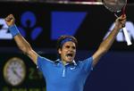 imponerende. Roger Federer kunne først juble efter en dramatisk tiebreak i tredje sæt. Men så var den 16. grandslam-titel også i hus. 