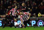 gab. Der var ikke meget at lade sig ophidse over i kampen mellem Sunderland og Stoke. Det skulle da lige være Salif Diaos hensynsløse tackling bagfra af Lorik Cana, der kun udløste en løftet pegefinger fra dommer Howard Webb. 