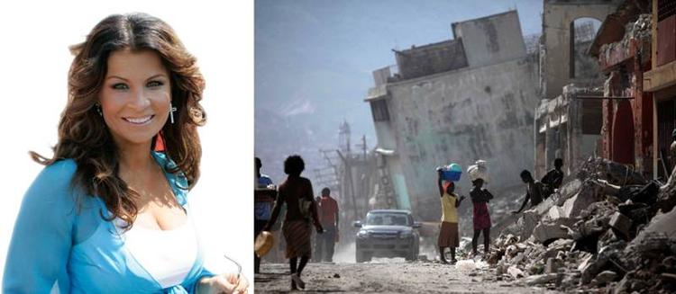 Stjerne. Carola er i Port-au-Prince for at gøre reklame for et kommenden støtteshow (fotocollage). 