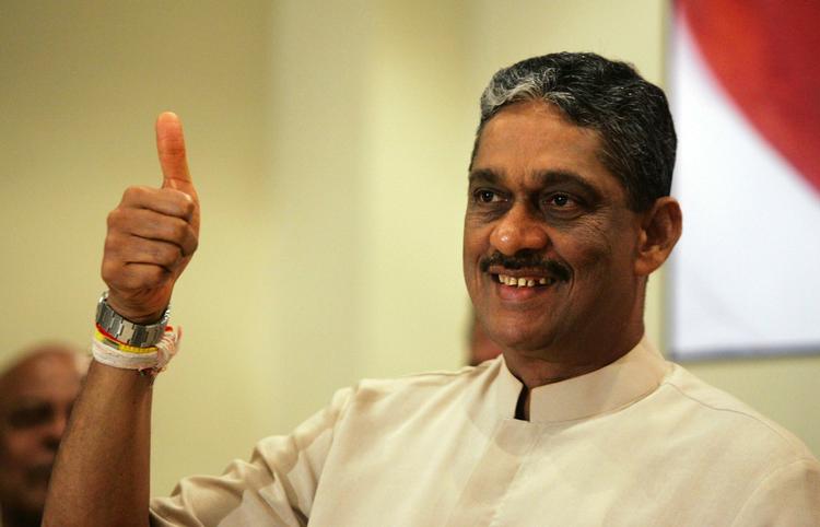 ANHOLDT. I januar kæmpede han for at blive Sri Lankas nye præsident. Nu er han blevet arresteret. 