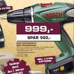 XL Bygs tilbudsavis har et godt tilbud på en Bosch bore- skruemaskine PSR 14, viser et tjek af konkurrenternes priser på samme maskine i denne uge. 