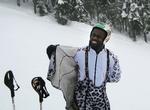 Sneleoparden. Kwame Nkrumah Acheampong fra Ghana tager sig et hvil under træningen på Mount Washington. 