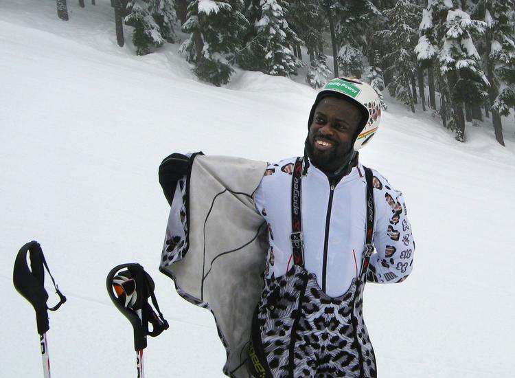 Sneleoparden. Kwame Nkrumah Acheampong fra Ghana tager sig et hvil under træningen på Mount Washington. 