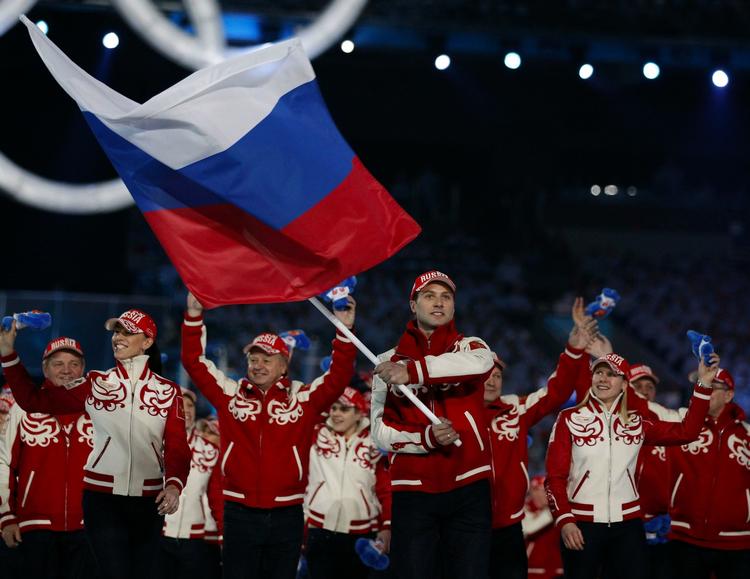 Rusland - med Alexey Morozov som fanebærer. 