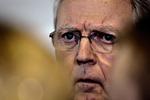 Stilstand. Arbejdsgivernes topforhandler, Hans Skov Christensen, lignede en bedrøvet mand i dag. Forhandlinger går nu også trægt. 