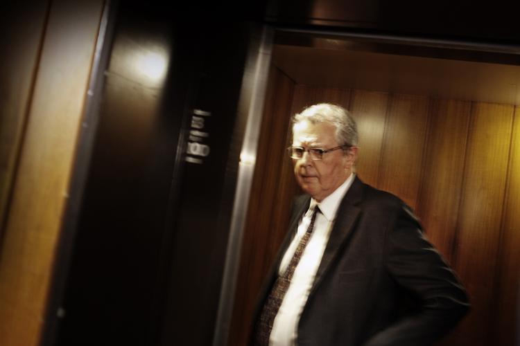 Pause. Hans Skov Christensen i Industriens Hus på Rådhuspaldsen i København. 