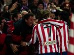Eufori. Atletico Madrid fik en skalp af de større, da de slog FC Barcelona i Primera Division. 