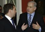 UENIGHED. Netanyahu og Medvedev er ikke helt enige om, hvad der skal ske i forhold til Iran og deres atomforhold. 