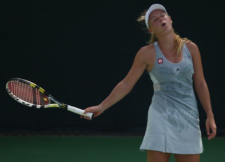 super-tiebreak. Caroline Wozniacki må nu satse på succes i singleturneringen ved Indian Wells efter nederlag i doublen. Arkivfoto. 
