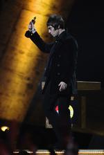 Utaknemmelig. Liam Gallagher modtog forleden en Brit Award på Oasis' vegne. Først kastede stjernen mikrofonen ud til publikum og senere også prisen. Arkivfoto. 