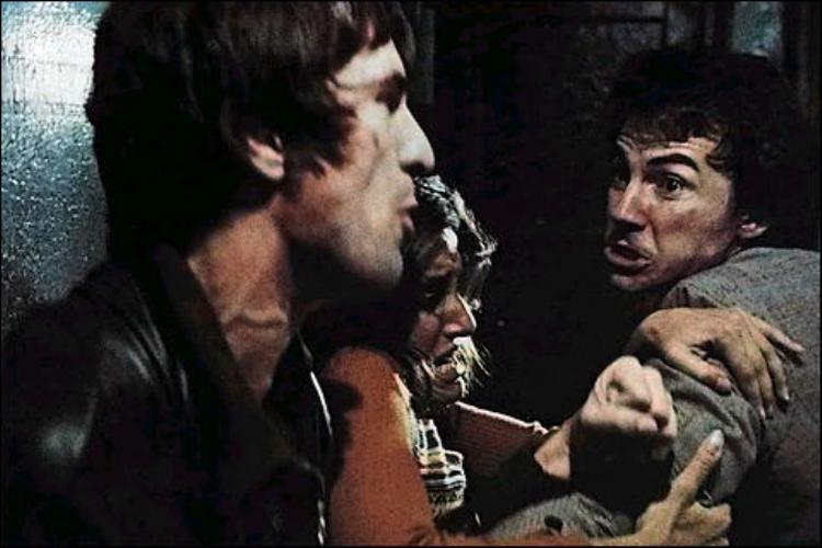 I 'Mean Streets' fra 1973 havde Scorsese sin studiekammerat Harvey Keitel og sin hyppige samarbejdspartner Robert De Niro i de centrale roller. Foto fra filmen. 