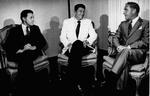 HAIG. Billedet er fra 1981, hvor Alexander Haig som udenrigsminister ses med præsident Ronald Reagan og forsvarsminister Caspar Weinberger. Reagan døde i 2004, Weinberger i 2006. 