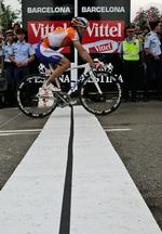 først. Oscar Freire kunne Alex Rasmussen ikke følge, men den danske verdensmester i banecykling blev nummer tre i Ruta del Sol. Arkivfoto. 