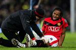 Skadeshelvede. Manchester United har i forvejen problemer med skader i forsvarskæden. Men nu er Anderson også ude i længere tid med en knæskade, som han fik i kampen i går mod West Ham. 