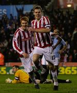 Mål. Ryan Shawcross sendte Stoke på vinderkurs i den forlængede spilletid. 