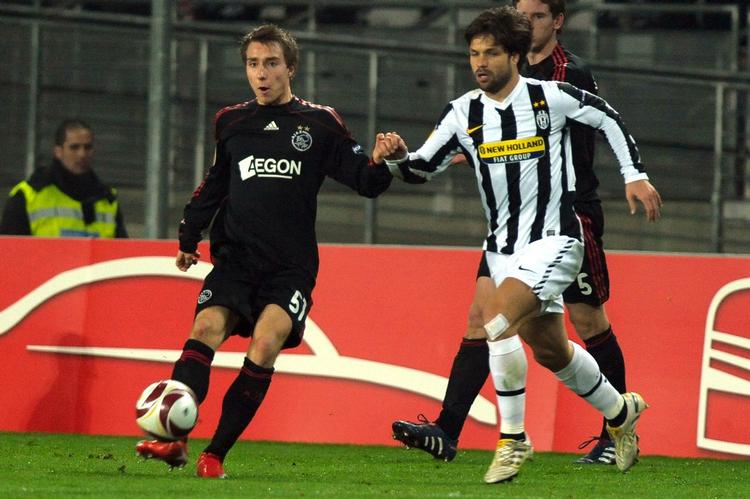 tvekamp. Det unge talent Christian Eriksen spillede blandt andet over for Juventus' Diego. 