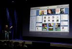 Succes. Apple CEO Steve Jobs introducerer det nye iTunes i San Francisco, 2009. 