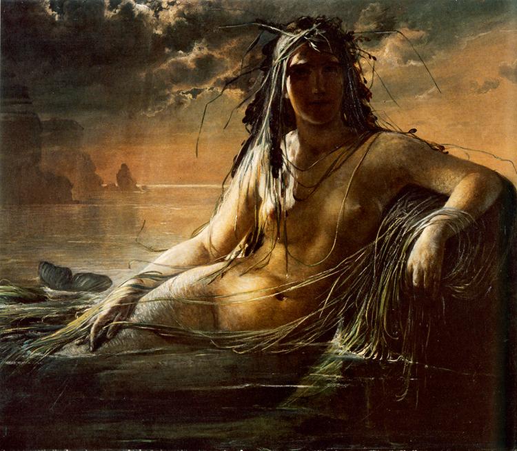 Berømthed. Selv om den lille havfrue på Langelinie i København er den mest berømte, så er billedhuggeren Edvard Eriksen langt fra den eneste, der har portrætteret hende. Her Elisabeth Jerichau Baumann (1873, Fyns Kunstmuseum). Foto fra bogen 