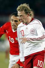 VM-bejler. Michael Krohn-Dehli spillede sin fjerde A-landskamp mod Østrig. 