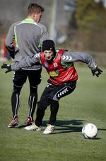 skånekost. Martin Jørgensen er ikke med i AGF's startopstilling til dagens kamp mod FC København. Landsholdsspilleren kan måske komme ind efter pausen, siger træner Erik Rasmussen. 
