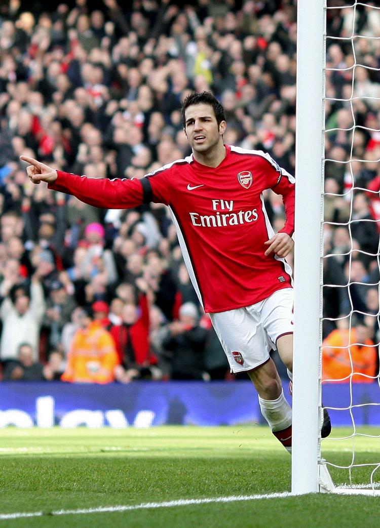 Talisman. Cesc Fabregas nåede at score på straffespark i lørdags, inden han blev skadet. 