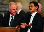 udlændingene. Som de eneste udlændinge har Sven-Göran Eriksson og Fabio Capello været engelske landstrænere. Svenskeren og italieneren mødtes, da en af deres forgængere, Bobby Robson, sidste år blev begravet. Arkivfoto. 