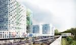 Arkitektkonkurrence. Det danske arkitektfirma schmidt hammer lassen har vundet retten til at bygge Den Internationale Straffedomstol i Haag. Her er en renderingstegning fra tegnestuen af domstolen set udefra. 