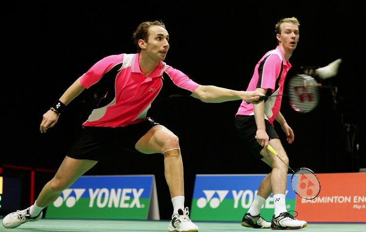 nederlag. Mathias Boe (tv) og Carsten Mogensen kunne ikke helt leve op til formen fra All England, da parret i dag spillede semifinale i Swiss Open. Arkivfoto. 
