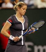 Exit. Kim Clijsters var på jagt efter den tredje triumf i Indian Wells, men er nu ude. Hun vandt turneringen i 2003 og 2005. 
