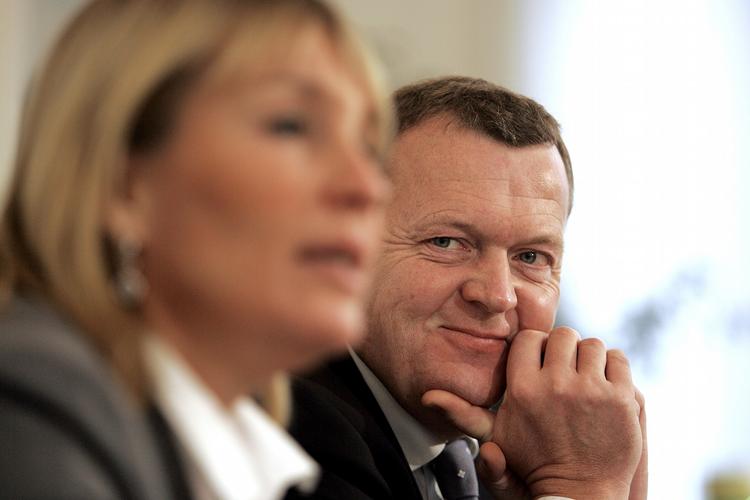 Foreign Minister and Leader of the Conservative Party Lene Espersen and Prime Minister and Leader of the Liberal Party Lars Løkke Rasmussen. Archive. 
