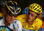 topmøde. Critérium International, som afvikles 27.-28. marts på Korsika, bliver årets første møde mellem Tour de France-duellanterne Alberto Contador og Lance Armstrong. Arkivfoto. 